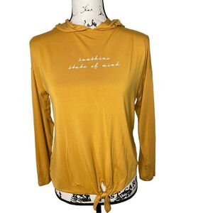 Bixby Nomad Girls The Hooded Tie Front "Sunshine State of Mind" Long Sleeve Tee,
